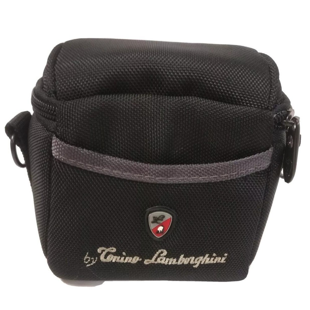 Tonino Lamborghini Professional Black Zippered Camera Bag Case Cover With Strap